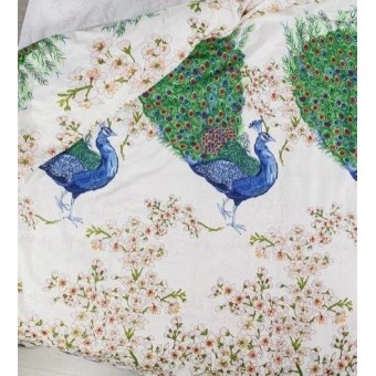 Комплект постельного белья         двуспальный из бязи        с наволочками 70х70 2 шт Птицы Веселина