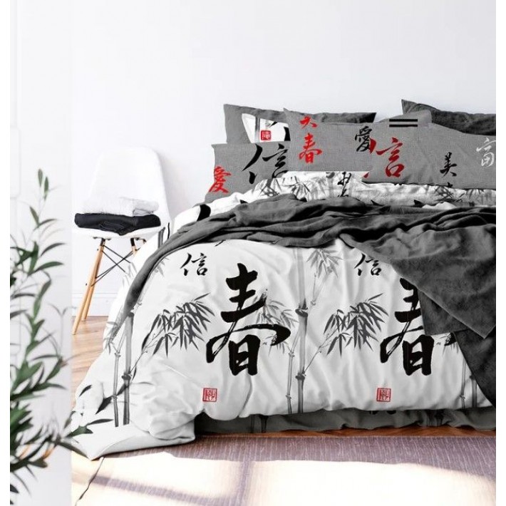 Комплект постельного белья двуспальный из бязи с наволочками 70х70 2 шт Надписи The Дом