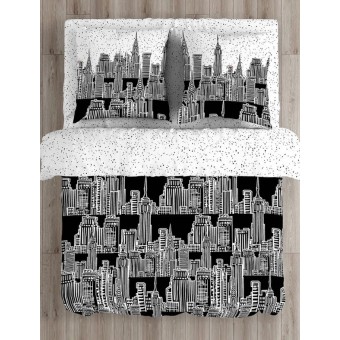 Комплект постельного белья        двуспальный из бязи        с наволочками 70х70 2 шт Город The Дом