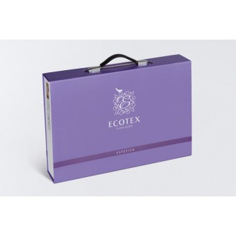 Комплект постельного белья         двуспальный из сатина-жаккард        с наволочками 50х70 2 шт и с наволочками 70х70 2 шт Узор Ecotex  