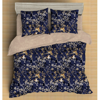 Комплект постельного белья     2 спальный  из полисатина, веточки Amore Mio  