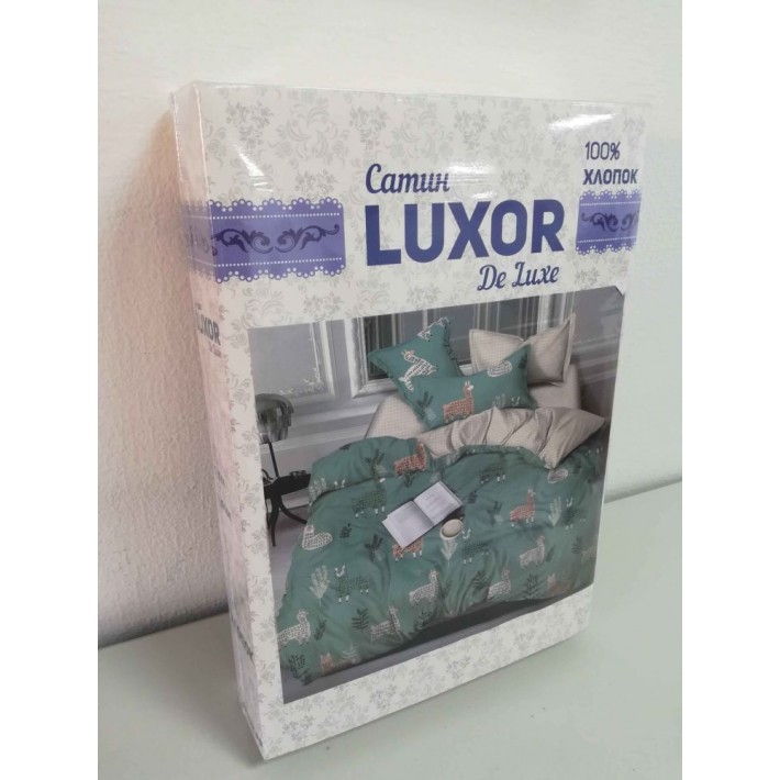 Комплект постельного белья евро из сатина с наволочками 70х70 2 шт Цветы Luxor