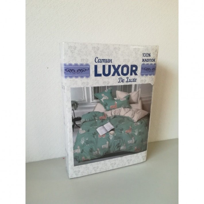 Комплект постельного белья евро из сатина с наволочками 70х70 2 шт Цветы Luxor