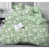 Комплект постельного белья евро из сатина с наволочками 70х70 2 шт Цветы Luxor