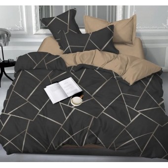 Комплект постельного белья     Евро  из сатина, геометрия Luxor  