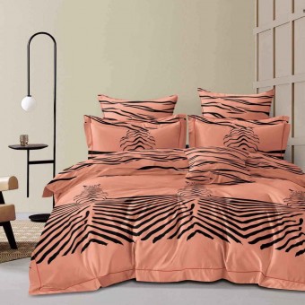 Комплект постельного белья        евро из сатина        с наволочками 70х70 2 шт Животный принт Luxor