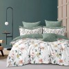 Комплект постельного белья евро из сатина с наволочками 70х70 2 шт Цветы Luxor