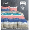 Комплект постельного белья евро из сатина с наволочками 50х70 2 шт Рисунок Василиса