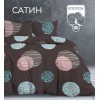 Комплект постельного белья евро из сатина с наволочками 50х70 2 шт Геометрия Василиса