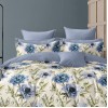 Комплект постельного белья евро из сатина с наволочками 70х70 2 шт Цветы Kuzina