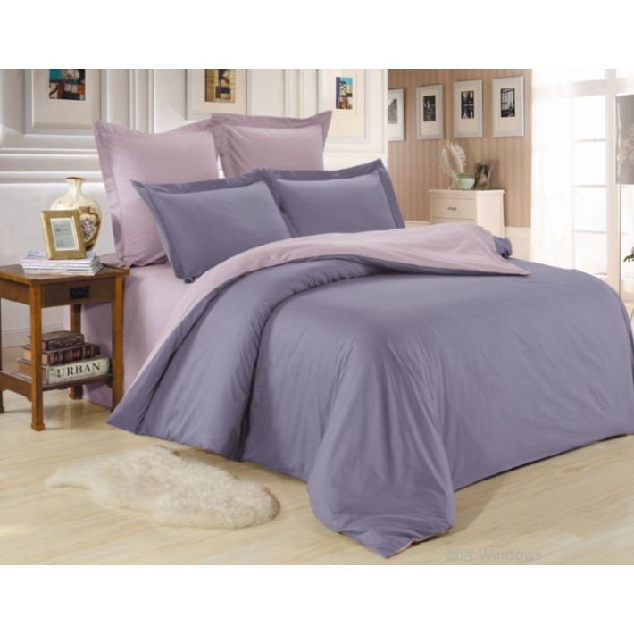 Комплект постельного белья евро из сатина с наволочками 50х70 2 шт и с наволочками 70х70 2 шт Однотонное Valtery