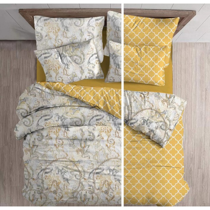 Комплект постельного белья из перкаля с наволочками 70х70 2 шт Узор Василиса