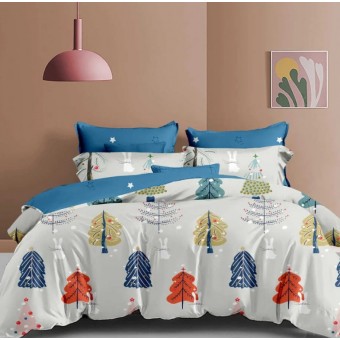 Комплект постельного белья         евро из поплина        с наволочками 70х70 2 шт    