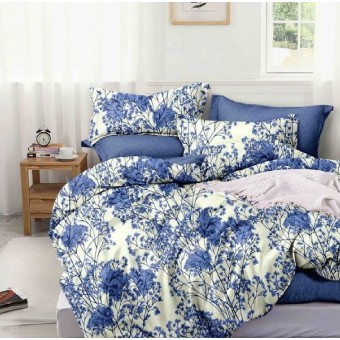 Комплект постельного белья         евро из поплина        с наволочками 70х70 2 шт    