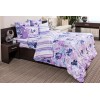 Комплект постельного белья евро из поплина с наволочками 50х70 2 шт Цветы Ночь Нежна