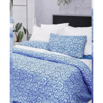 Комплект постельного белья        евро из поплина        с наволочками 50х70 2 шт Рисунок Sova and Javoronok