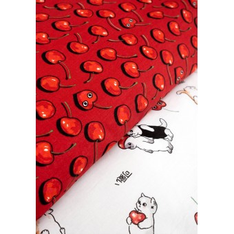 Комплект постельного белья        евро из поплина        с наволочками 50х70 2 шт Животные Uniqcute