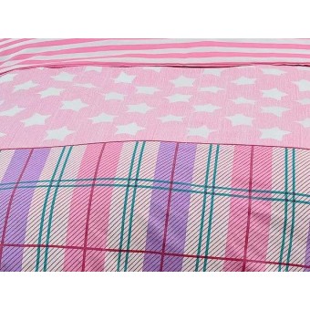 Комплект постельного белья         евро из бязи        с наволочками 70х70 2 шт Звезды Ночь Нежна