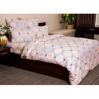 Комплект постельного белья         евро из бязи        с наволочками 50х70 2 шт Орнамент Ночь Нежна