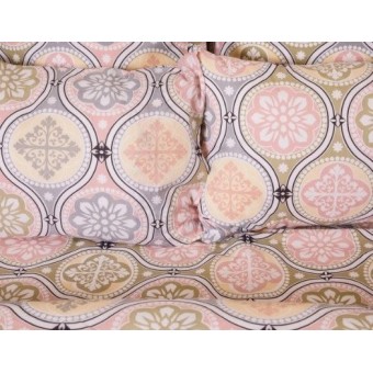 Комплект постельного белья         евро из бязи        с наволочками 50х70 2 шт Орнамент Ночь Нежна