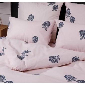 Комплект постельного белья         евро из бязи        с наволочками 50х70 2 шт Цветы Ночь Нежна