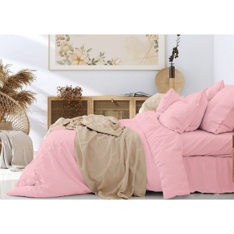 Набор наволочек      70х70   из поплина       розовая  однотонная Гелиос