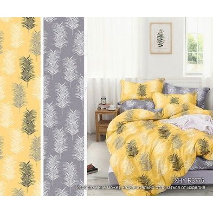 Набор наволочек 70х70 из поплина желтая Веточки Бояртекс