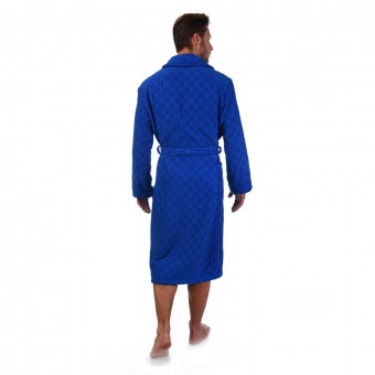 Халат  мужской       махровый       синий