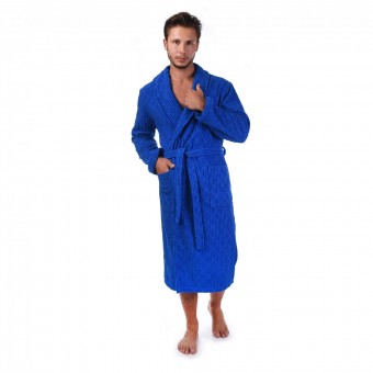 Халат  мужской       махровый       синий