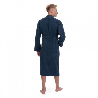 Халат  мужской       махровый       синий