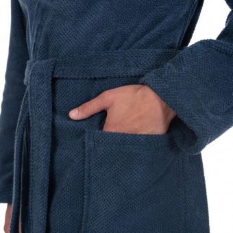 Халат  мужской       махровый       синий
