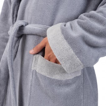 Халат  мужской       махровый       серый