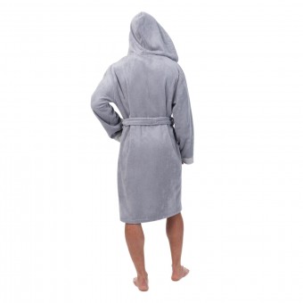 Халат  мужской       махровый       серый