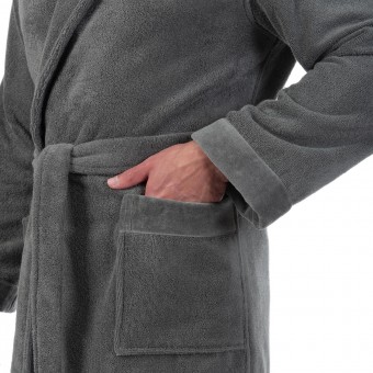 Халат  мужской       махровый       Темно-серый