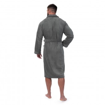Халат  мужской       махровый       Темно-серый