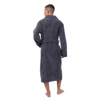 Халат  мужской       махровый       Темно-серый