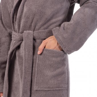 Халат  мужской       махровый       Темно-бежевый