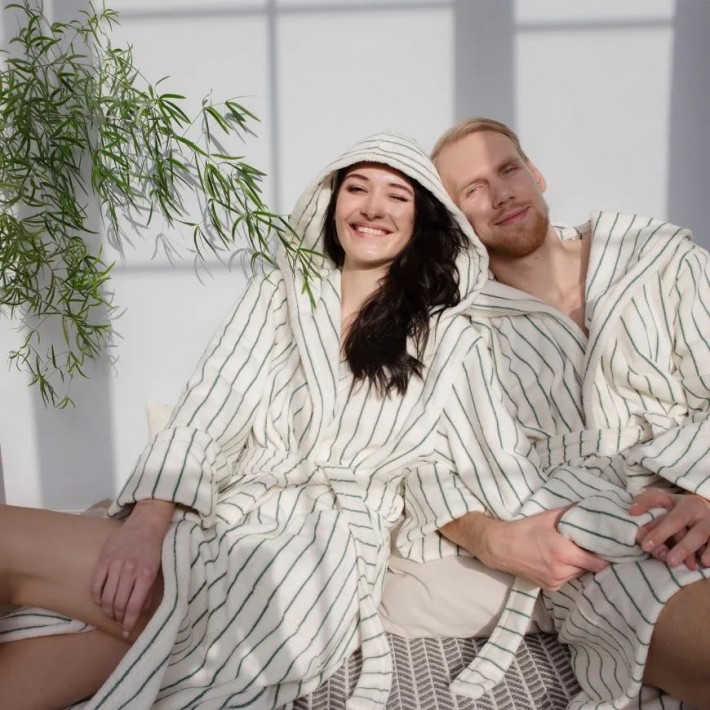 Халат женский махровый Молочный
