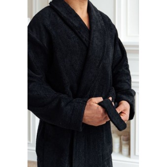 Халат  мужской       махровый       черный