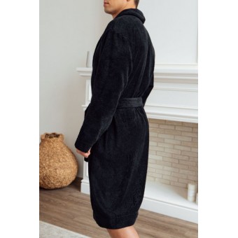 Халат  мужской       махровый       черный