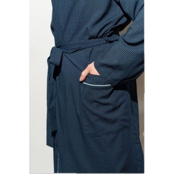 Халат  мужской       из вискозы       синий