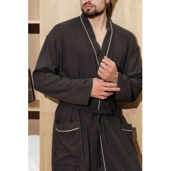 Халат  мужской       из вискозы       черный