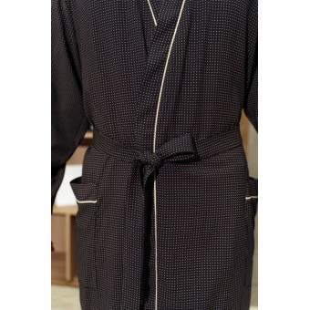 Халат  мужской       из вискозы       черный