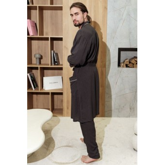 Халат  мужской       из вискозы       черный