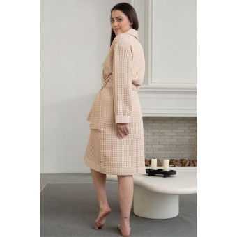 Халат  женский       из вафли       бежевый