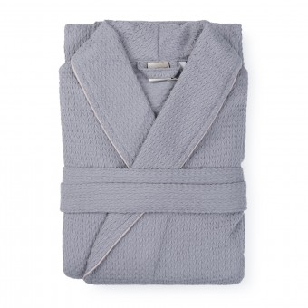 Халат  мужской       из вафли       серый