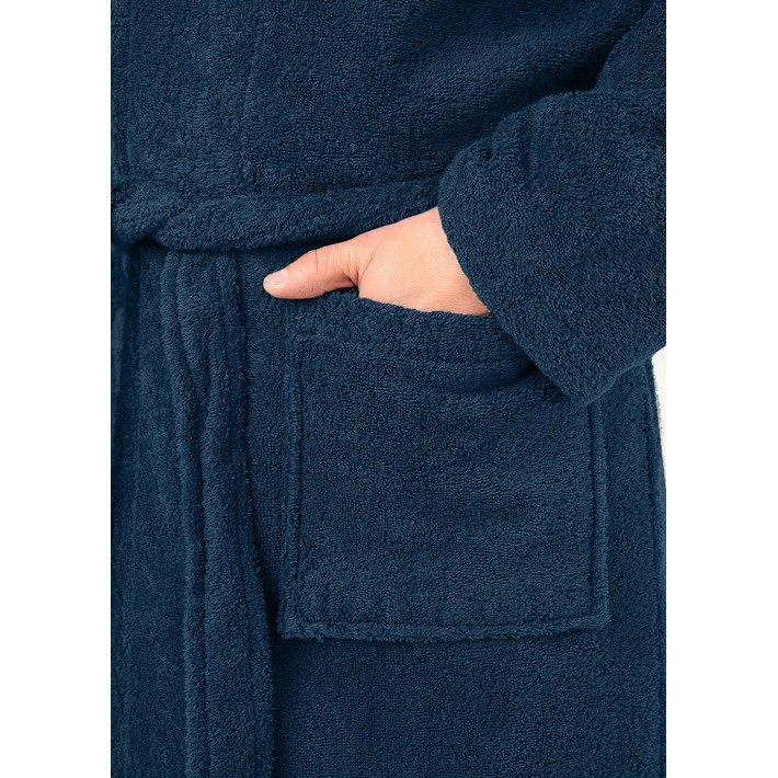 Халат мужской махровый синий