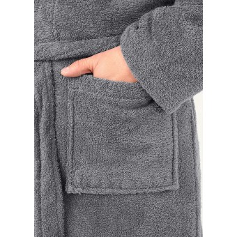 Халат  мужской       махровый       серый