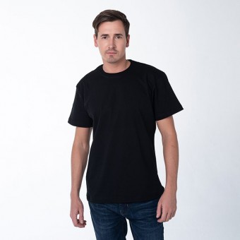 Футболка  мужская       из кулирки     с коротким рукавом    однотонная COTTON ROAD  