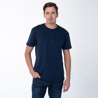 Футболка  мужская       из кулирки     с коротким рукавом    однотонная COTTON ROAD  